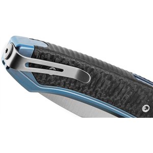 Twain Button Lock CF Blue