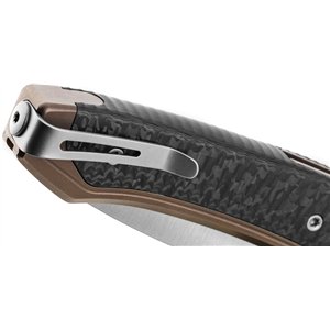 Twain Button Lock CF Brn