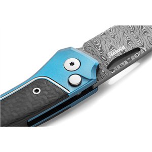 Twain Button Lock Damascus