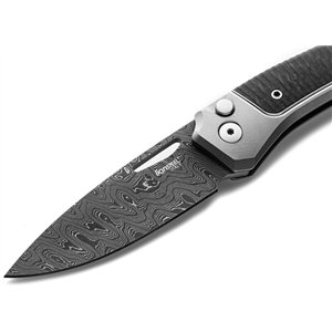 Twain Button Lock Damascus