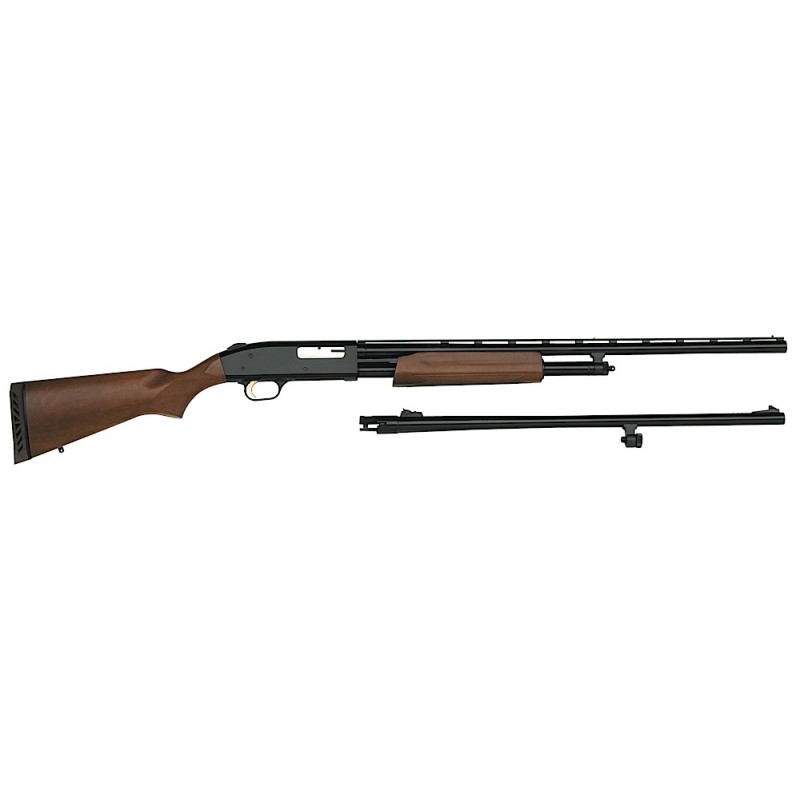 Mossberg 54282 500 FieldDeer 20 Gauge 51 3 26 Vent Rib24 Blued Slugster Barrels Blued Metal Finish Receiver Dual Extractors Wood