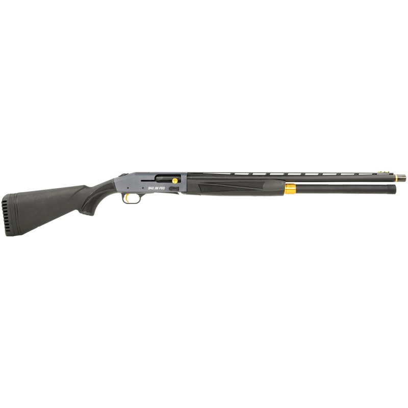 Mossberg 85165 940 Pro JM 12 Gauge 91 3 24 Tungsten Gray Optic Cut Rec Black Synthetic Furniture Adj. Shim Stock Gold Oversized 