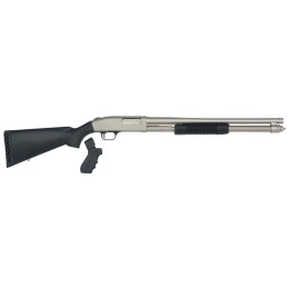 Mossberg 50299 590 Mariner 12 Gauge 81 3 20 Cylinder Bore Barrel Silver Marinecote BarrelReceiver Synthetic Stock Includes Pisto