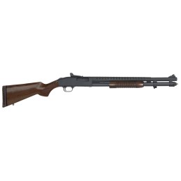 Mossberg 51665 590A1 Retrograde 12 Gauge 3 81 20 Parkerized HeavyWalled Barrel Black Rec with Ghost Ring Sight Walnut Stock Righ