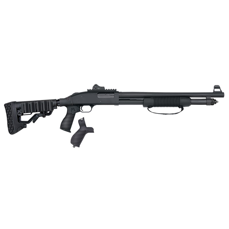 Mossberg 50696 590 Tactical SPX 12 Gauge 3 61 18.50 Cylinder Bore Barrel Matte Blued Rec Black FLEX 6 Position Stock Includes FL