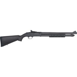 Mossberg 50765 590A1 Tactical 12 Gauge 3 61 18.50 Cylinder Bore Barrel Black Parkerized Rec with Ghost Ring Sight Black Syntheti