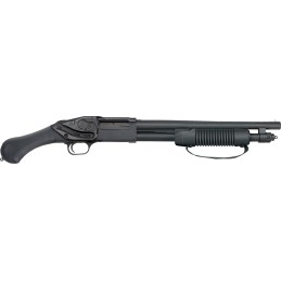 Mossberg 50637 590 Shockwave 20 Gauge 3 14.38 51 Blued Black Fixed Raptor Birdshead Grip Crimson Trace Laser Saddle