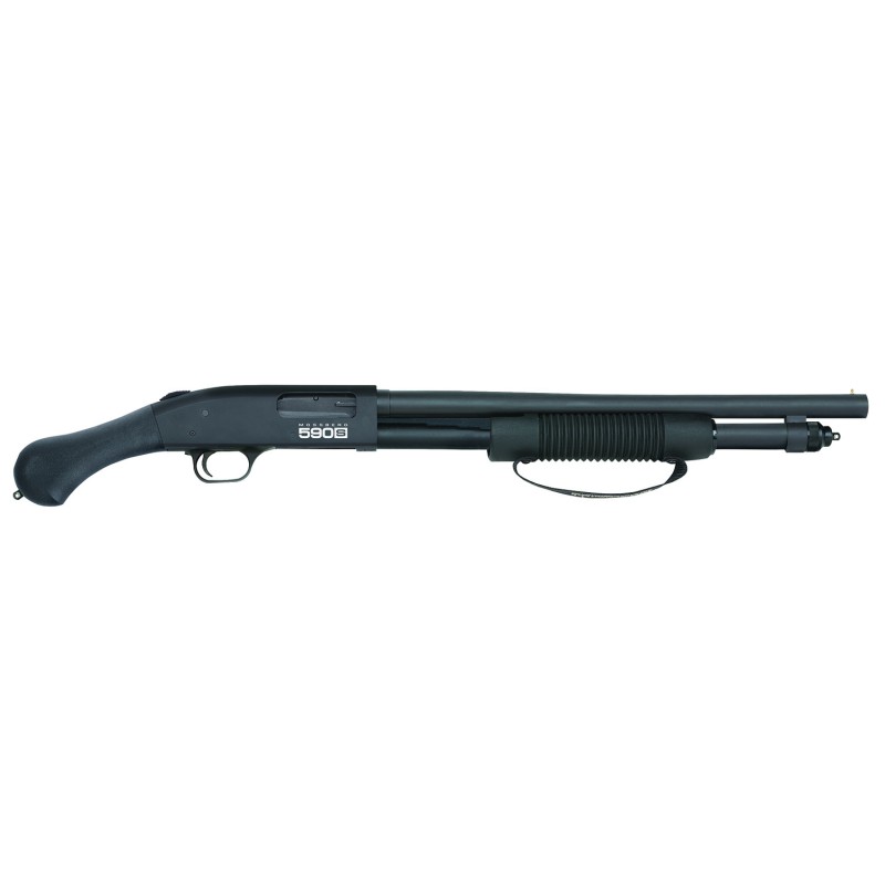 Mossberg 51600 590S Shockwave 12 Gauge 101 18.50 Matte Blued Black Fixed Raptor Birdshead Grip