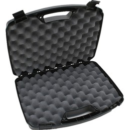 MTM CaseGard 80940 Double Handgun Case  made of Polypropylene with Textured Black Finish Foam Padding  SnapLatches 14 x 10  x 3.