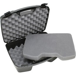 MTM CaseGard 81140 Handgun Case  made of Polypropylene with Textured Black Finish Foam Padding  Latches 14 x 10 x 5.10 Interior 