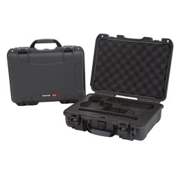 Nanuk 910CLASG7 910 Classic 2 Up Pistol Case Graphite Polymer with Latches  ClosedCell Foam Padding 13.20 L x 9.20 W x 4.10 H In