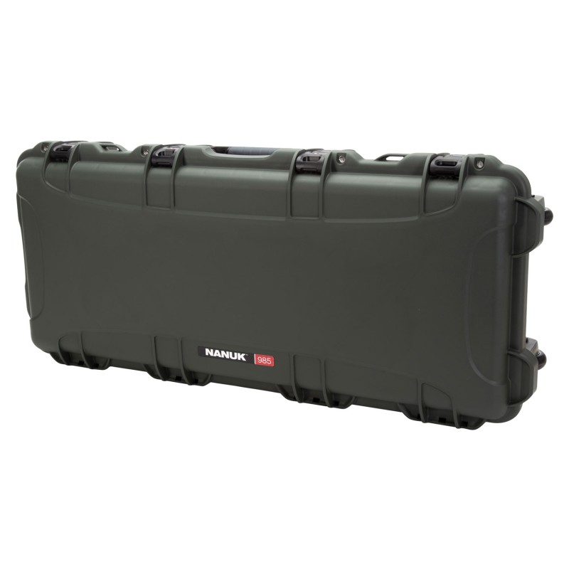 Nanuk 985TAK6 985 Takedown Case made of Waterproof Resin with Olive Finish Foam Padding  Lockable Latches for Rifles 36.63 L x 1