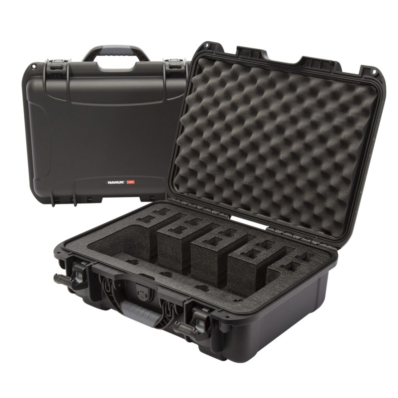 Nanuk 9254UP1 925 4 UP Pistol Case Waterproof Black Resin with ClosedCell Foam Padding 17 L x 11.80 W x 6.40 H Interior Dimensio