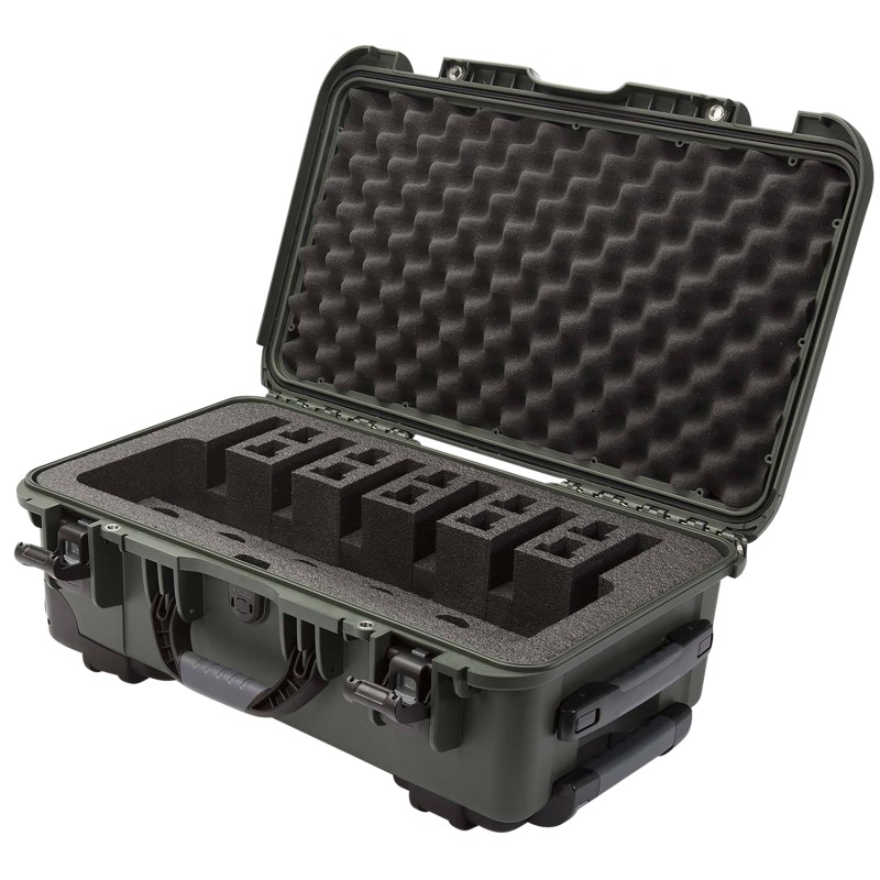 Nanuk 9356UP6 935 6 Up Pistol Case Olive Polymer with ClosedCell Foam Padding 22 L x 14 W x 9 H Interior Dimensions