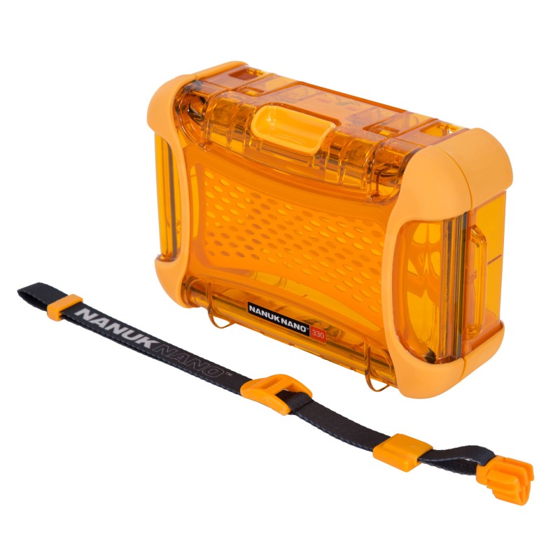 Nanuk 3300003 Nano 330 WaterResistant Orange Polycarbonate Material with PowerClaw Latches 6.70 L x 3.80 W x 1.90 H Interior Dim