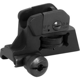 NcStar MARDRS AR15 Rear A2 Backup Iron Sight  Black Dual Aperture for AR15