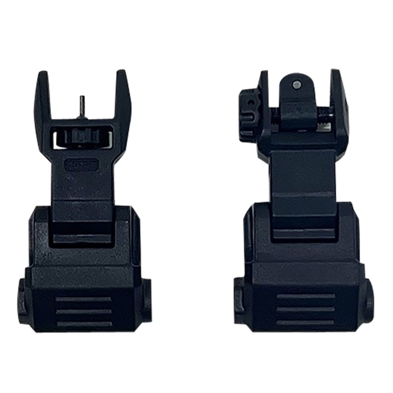 NcStar VG167 Picatinny High Profile Front and Rear Sight Set  Black Polymer