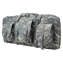 NcStar CVCPD2962D28 VISM Deluxe SubGun Case 28 Digital Camouflage PVC Fabric with Exterior Pockets Zippers  Padding for 2 AR or 