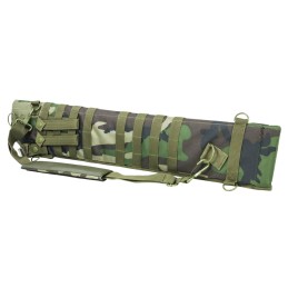 NcStar CVSCB2917WC VISM Shotgun Scabbard made of 600D PVC with Woodland Camo Finish MOLLE Webbing DRing 4 PAL Straps  Adjustable