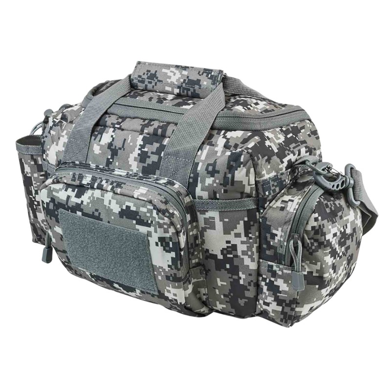 NcStar CVSRB2985D VISM Range Bag with Small Size Side Pockets PALs Webbing Carry Handles Pockets  Digital Camouflage Finish