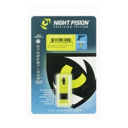 Night Fision GLK001015OGZ Student Of The Gun Accur8 For Glock  Black  Green Tritium Orange Ring Front Sight Green Tritium Black 