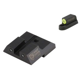 Night Fision CZU076003YGZG Tritium Night Sights For CZUSA  Black Green Tritium Yellow Ring Front Sight Green Tritium Black Ring 