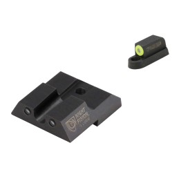 Night Fision CZU076007YGZG Tritium Night Sights For CZUSA  Black Green Tritium Yellow Ring Front Sight Green Tritium Black Ring 