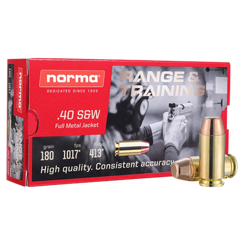 Norma Ammunition 611440020 Self Defense NXD 40 SW 180 gr 20 Per Box 10 Case