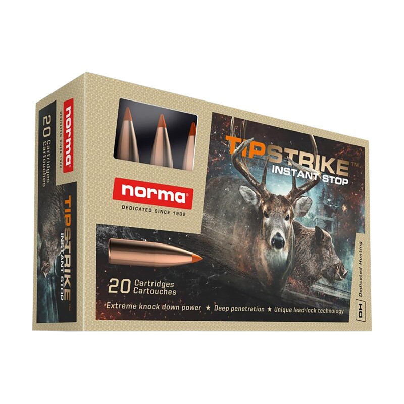 Norma Ammunition 20171222 Dedicated Hunting Tipstrike 280 Rem 160 gr Polymer Tip 20 Per Box 10 Case