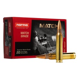 Norma Ammunition 2423552 Dedicated Precision Golden Target Match 223 Rem 77 gr Hollow Point Boat Tail 20 Per Box 10 Case