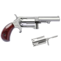 North American Arms SWC250 Sidewinder  22 LR or 22 WMR Caliber with 2.50 Barrel 5rd Capacity Cylinder Overall Stainless Steel Fi