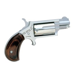 North American Arms 22MSC MiniRevolver  22 LR or 22 WMR 5 Shot 1.13 Barrel Overall Stainless Steel Finish Rosewood Birdshead Gri