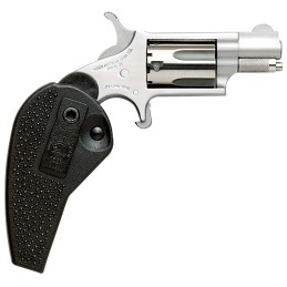 North American Arms 22MSHG MiniRevolver  22 WMR 5 Shot 1.13 Barrel Overall Stainless Steel Finish Black Synthetic Holster Grip