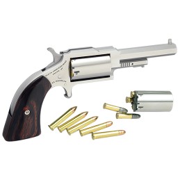 North American Arms 1860250C 1860 Sheriff 22 LR or 22 WMR Caliber with 2.50  Barrel 5rd Capacity Cylinder Overall Stainless Stee