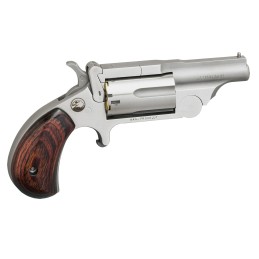 North American Arms 22MR Ranger II  22 WMR Caliber with 1.63 Barrel 5rd Capacity Cylinder Overall Stainless Steel Finish  Rosewo