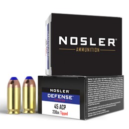 Nosler 39873 Defense Handgun 45 ACP 230 gr Bonded Performance Tipped 20 Per Box 10 Case