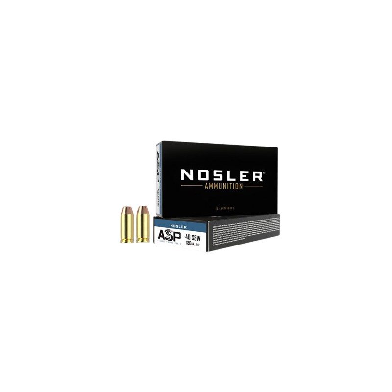 Nosler 51412 Assured Stopping Power Handgun 10mm Auto 180 gr Jacket Hollow Point 50 Per Box 10 Case