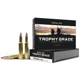 Nosler 60134 Trophy Grade  33 Nosler 250 gr Nosler Spitzer Partition 20 Per Box 10 Case