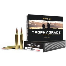 Nosler 60048 Trophy Grade  7mm RUM 160 gr Nosler Spitzer Partition 20 Per Box 10 Case