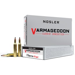 Nosler 65105 Varmageddon  17 Rem 20 gr Flat Base Tipped 20 Per Box 20 Case