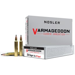 Nosler 65115 Varmageddon  204 Ruger 32 gr Flat Base Tipped 20 Per Box 20 Case