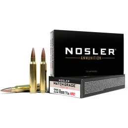 Nosler 60011 Match Grade  223 Rem 77 gr Custom Competition Hollow Point Boat Tail 20 Per Box 20 Case