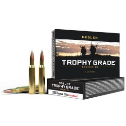 Nosler 49323 Trophy Grade  338 Lapua Mag 300 gr Nosler AccuBond 20 Per Box 10 Case