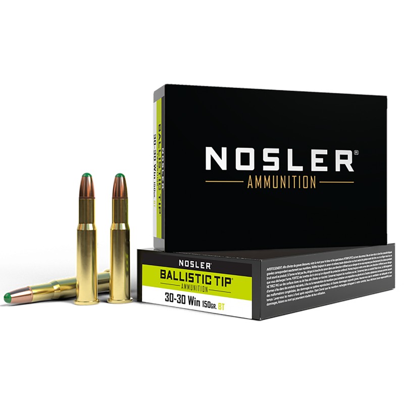 Nosler 40065 Ballistic Tip  3030 Win 150 gr Round Nose Ballistic Tip 20 Per Box 10 Case