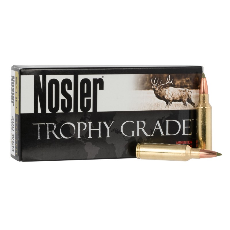 Nosler 40152 ETip  300 WSM 180 gr E Tip Lead Free 20 Per Box 10 Case