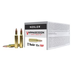 Nosler 65180 Varmageddon  22 Nosler 62 gr Flat Base Hollow Point 50 Per Box 5 Case