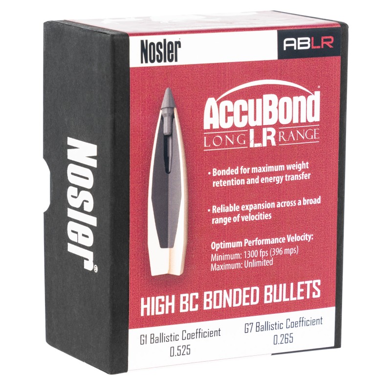 Nosler 58455 AccuBond Long Range 30 Cal .308 168 gr Spitzer Point Boat Tail 100 Per Box