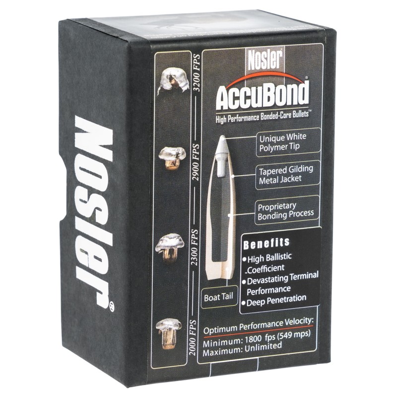 Nosler 54987 AccuBond  270 Win .277 130 gr Spitzer Point 50 Per Box