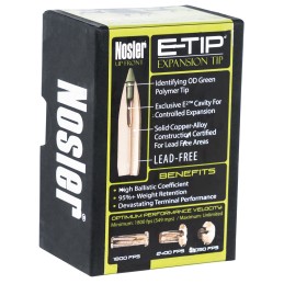 Nosler 59380 ETip  30 Cal .308 110 gr Spitzer 50 Per Box