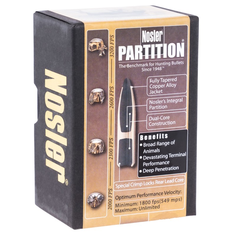 Nosler 16331 Partition  30 Cal .308 180 gr Spitzer 50 Per Box